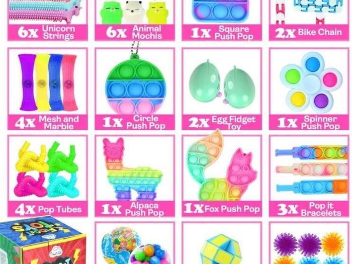 Fidget Toys Pack, 41 Pcs Fidget Toys Set for Kids Girls and Adults, Sensory Toys For Autism,Pop it Squishy Sensory Fidget Toys for Stress and Anxiety Relief. Christmas, Birthday Exchange Gift(FREE POSTAGE)