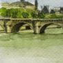 Watercolour Print of the Pont Neuf Bridge Image 4