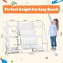 Kids Bookshelf and Toy Storage: 3-Tier Book Shelf Childrens Bookcase - 6 Small Storage Units for Kids Room Image 2