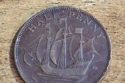 Great Britain UK 1942 Half Penny George VI Coin - free standard postage