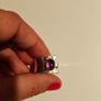 Brand New silver ring with natural amethyst Image 3