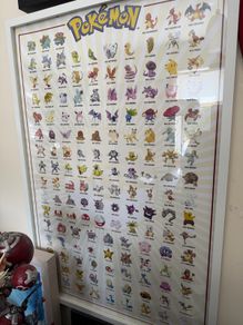 Framed Pokemon poster