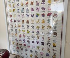 Framed Pokemon poster