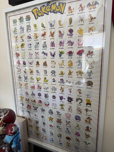 Framed Pokemon poster