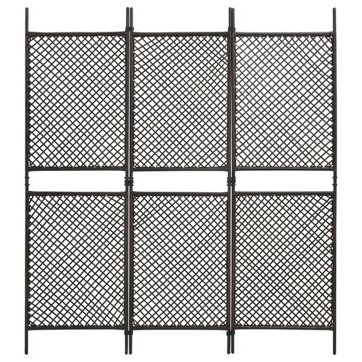 Fence Panel Poly Rattan 1.8x2 m Brown