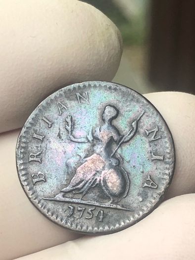 1754 Farthing George II
