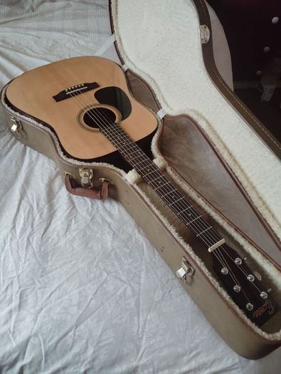rare left handed encore semi acoustic guitar