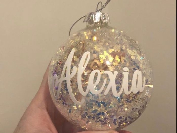 Personalised Glass Christmas baubles