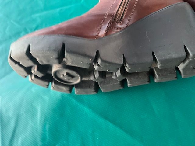 Brown Leather Ankle Boots With Wedge Size 40 (uk 7).  Spanish Brand Xti Quality Soft Leather Boots & Excellent Condition