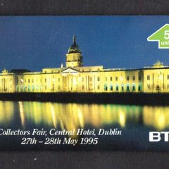1995 Ireland 5 unit Collectors Fair, Central Hotel, Dublin 27th-28th May 1995 Call Card Used issued by BT (British Telecom)