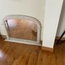 beautiful cream stone archtop overmantel mirror. Image 4