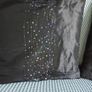 2 Beautiful Black Satin Sequin Cushions Image 6