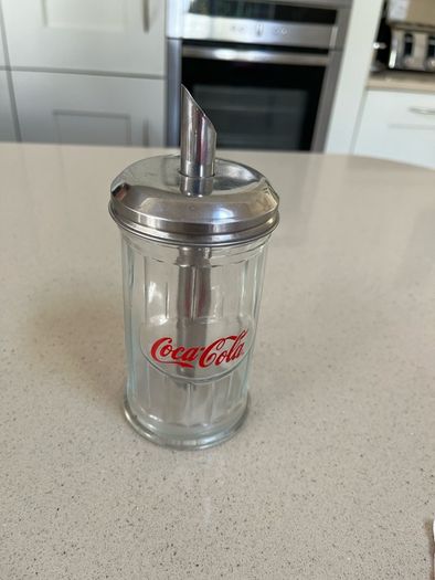 Coca Cola Glass Sugar Dispenser