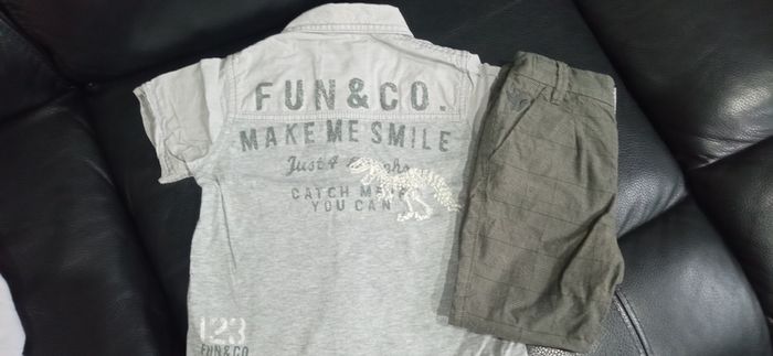 Boys Outfit / Shirt and check Trousers