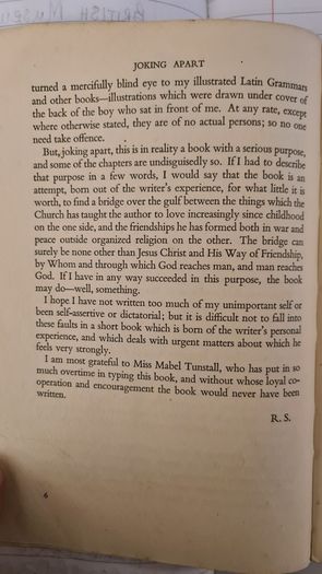 Joking Apart. By Ronald Sinclair. Paperback In Good Condition. 32.