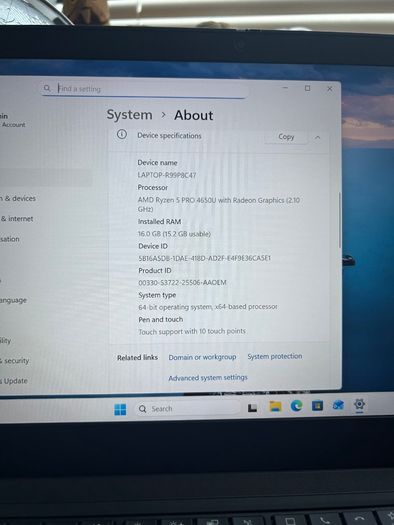 Lenovo ThinkPad T14 Gen 1 Ryzen 5 PRO 16GB RAM  256GB SSD Excellent Battery