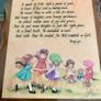 Vintage Wooden How God Made Little Girls Wall Plaque 1970s Image 2
