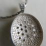 Vintage Sterling Silver 925  Oval Pendant Necklace with Cubic Zirconia Stones length 18" - 9,7g Image 7