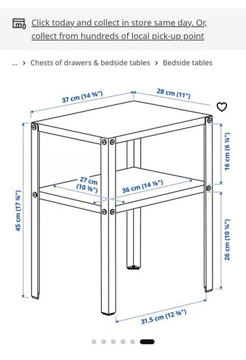 Pair of IKEA KNARREVIK Bedside Tables