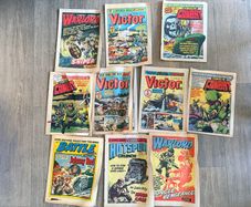 Collection of 1980 comics Victor, Combat etc