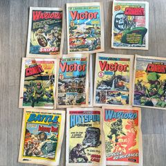 Collection of 1980 comics Victor, Combat etc