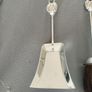 Vintage Chrome & Brass Fireplace Companion Set hell Motif (5 Piece) Image 6