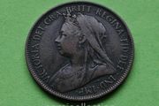 United Kingdom 1901 year Bronze Half Penny.