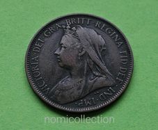 United Kingdom 1901 year Bronze Half Penny.