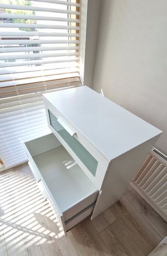 3-drawer chest of drawers IKEA ; white, very spacious, used.