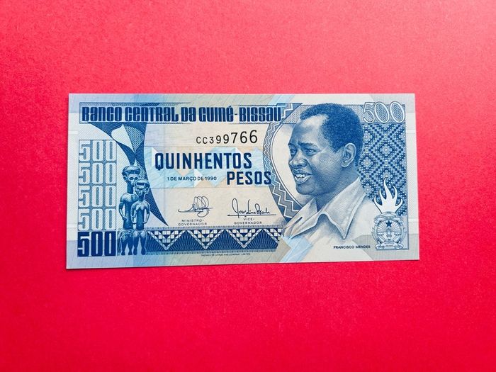 Guinea. Bissau  500 Pesos.  1990 ( Uncirculated ) Pick  12