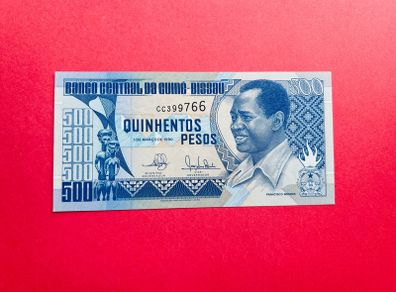 Guinea. Bissau  500 Pesos.  1990 ( Uncirculated ) Pick  12