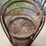 Vintage miniature wicker armchair in the "peacock" style Image 6