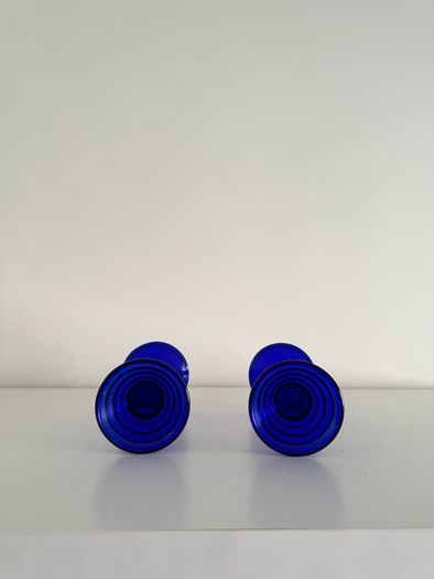 cobalt blue candle holder