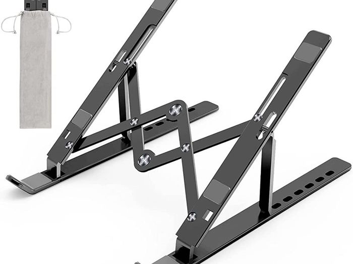Adjustable Laptop Stand, Portable Aluminum Laptop Riser Laptop Holder for Desk, Foldable Ventilated Cooling Notebook Stand for MacBook Pro/Air, HP, Lenovo, Sony, Dell, More 10-15.6 Laptops, Tablet (FREE POSTAGE)
