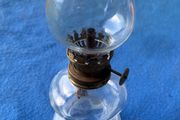 small vintage glass paraffin lamp