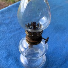 Vintage small glass paraffin lamp