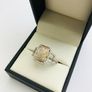 Brand New 9ct White & Yellow Gold Diamond Square Halo Cluster Engagement Ring Image 3