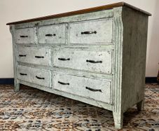 FLASH SALE ! Was 595 Now 495 ! Painted & Distressed Solid Wood Vintage Commode