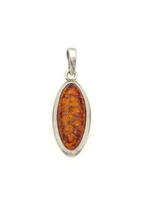 Vintage 925 Sterling Silver And Natural Baltic Amber Pendant