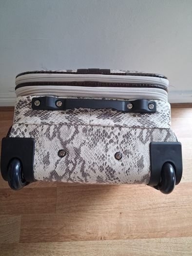 Brown 3 Piece Snake Skin Luggage Set