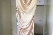 Fran &amp; Jane cream satin runched dress