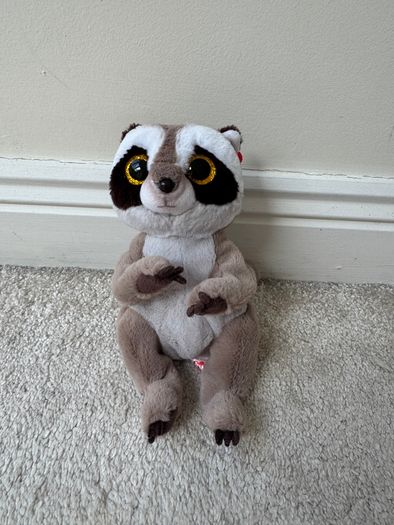 Ty Beanie Baby Bellies Petey the Raccoon approx. 6 Inch Plush Used Please see pictures