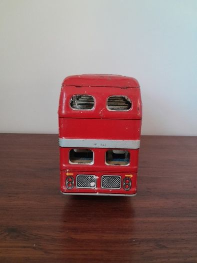 Vintage Friction Toy Double-decker Bus