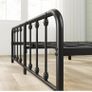Double Bed Frame with Headboard - 4ft6 (135 x 190 cm) - 14'' Height - Metal Bed Base with Footboard - Steel Slat Support - Easy Assembly - Black Image 5