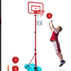 Kids Adjustable Basketball Hoop  Indoor & Outdoor Play Set with 3 Balls