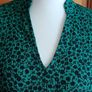 Bnwts Dunnes Green and black floral midi dress size M 12/14 Image 5