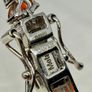 Silver D'joy Crimson Fire Opal & White Zircon Linking Bracelet Image 10