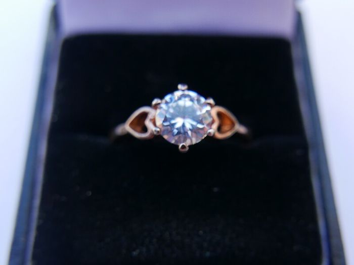 Vintage Gold Plated Solid Sterling Silver 925  Ring size P1/2 - 3g