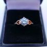Vintage Gold Plated Solid Sterling Silver 925  Ring size P1/2 - 3g Image 3