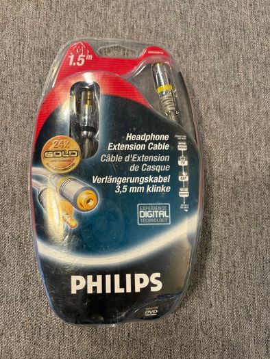 Philips 24K Gold 1.5m Headphone Extension Cable